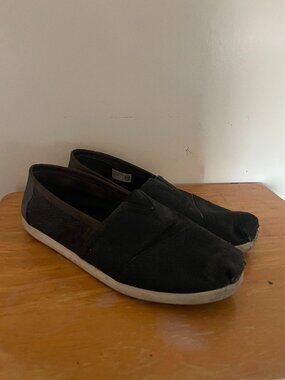 Toms Mens Alpargata Classic. Black. US size 11.